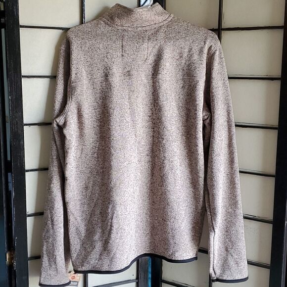 Mock Neck Quarter Zip Pullover Fleece Shirt - Picture 3 of 4